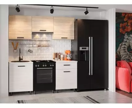 Кухонный гарнитур Глория 180 см (206, 60, Прямые, Белый, 180)