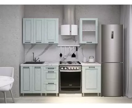 Кухонный гарнитур Грейвуд 150 см (214,4, 50,6, Прямые, Белый, 150)