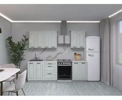 Кухонный гарнитур Грейвуд 180 см (214,4, 50,6, Прямые, Белый, 180)