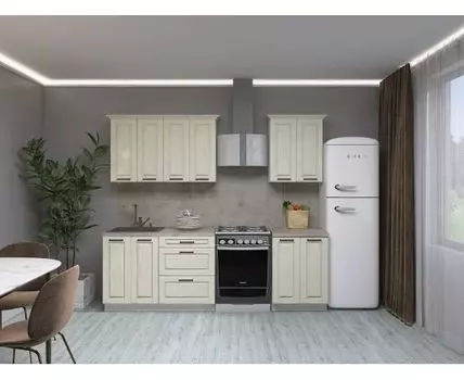 Кухонный гарнитур Грейвуд 180 см (214,4, 50,6, Прямые, Белый, 180)