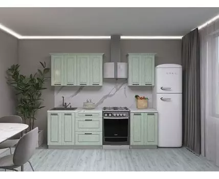 Кухонный гарнитур Грейвуд 180 см (214,4, 50,6, Прямые, Белый, 180)