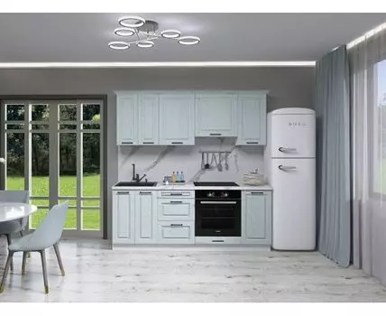 Кухонный гарнитур Грейвуд 210 см (214,4, 53,8, Прямые, Белый, 210)