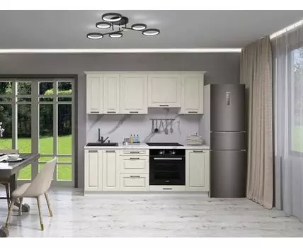 Кухонный гарнитур Грейвуд 210 см (214,4, 53,8, Прямые, Белый, 210)