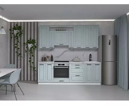 Кухонный гарнитур Грейвуд 240 см (233,6, 53,8, Прямые, Белый, 240)