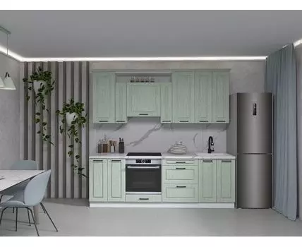 Кухонный гарнитур Грейвуд 240 см (233,6, 53,8, Прямые, Белый, 240)