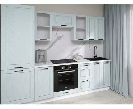 Кухонный гарнитур Грейвуд 260 см (214,4, 56,6, Прямые, Белый, 260)