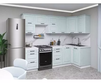 Кухонный гарнитур Грейвуд 260х100 см (214,4, 100, Угловые, Белый, 260)