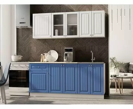 Кухонный гарнитур Хозяюшка 180 см (207, 60, Прямые, Белый, 180)