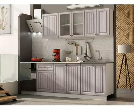 Кухонный гарнитур Хозяюшка 180 см (207, 60, Прямые, Бежевый, 180)