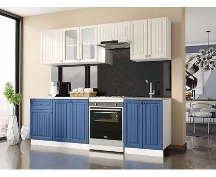 Кухонный гарнитур Хозяюшка 240 см (207, 60, Прямые, Белый, 240)