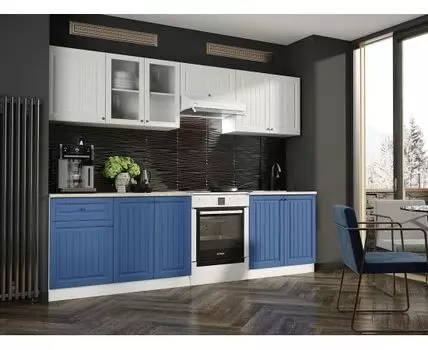 Кухонный гарнитур Хозяюшка 260 см (207, 60, Прямые, Белый, 260)