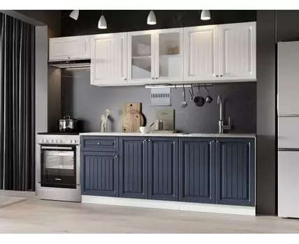 Кухонный гарнитур Хозяюшка 260 см (207, 60, Прямые, Белый, 260)