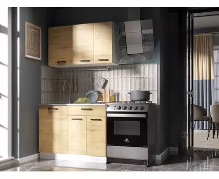 Кухонный гарнитур Хозяюшка Мини (207, 60, Прямые, Светлое дерево, 110/170)