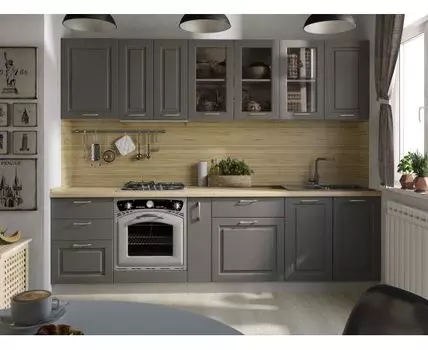 Кухонный гарнитур Классик 270 см (210, 47,6, Стандарт, Прямые, Серый, 270)