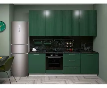 Кухонный гарнитур Комби 240 см (214,4, 50,6, Прямые, Белый, 240)