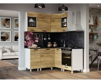 Кухонный гарнитур Крафт 160х160 см (240, 160, Угловые, Белый, 160)