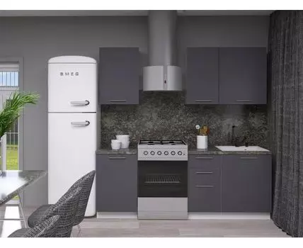 Кухонный гарнитур Модерн 150 см (214,4, 50,6, Прямые, Белый, 150)