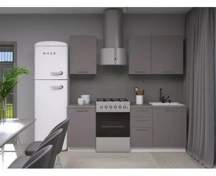 Кухонный гарнитур Модерн 150 см (214,4, 50,6, Прямые, Белый, 150)