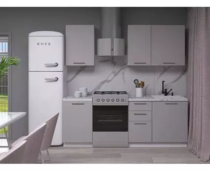 Кухонный гарнитур Модерн 150 см (214,4, 50,6, Прямые, Белый, 150)