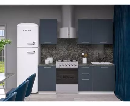 Кухонный гарнитур Модерн 150 см (214,4, 50,6, Прямые, Белый, 150)