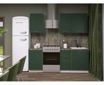 Кухонный гарнитур Модерн 150 см (214,4, 50,6, Прямые, Белый, 150)