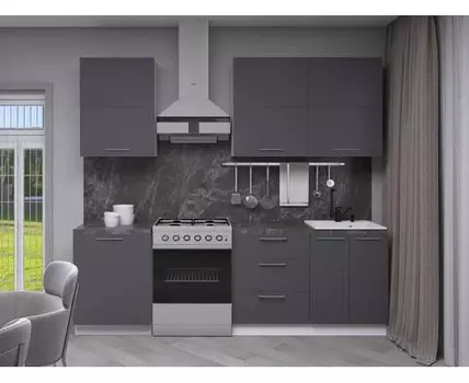 Кухонный гарнитур Модерн 180 см (214,4, 50,6, Прямые, Белый, 180)