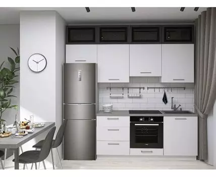 Кухонный гарнитур Модерн 240 см (250,4, 53,8, Прямые, Белый, 240)