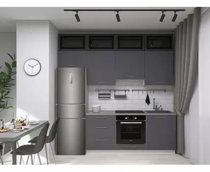 Кухонный гарнитур Модерн 240 см (250,4, 53,8, Прямые, Белый, 240)