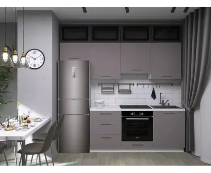 Кухонный гарнитур Модерн 240 см (250,4, 53,8, Прямые, Белый, 240)