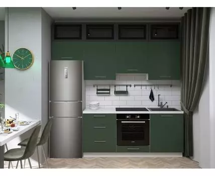 Кухонный гарнитур Модерн 240 см (250,4, 53,8, Прямые, Белый, 240)