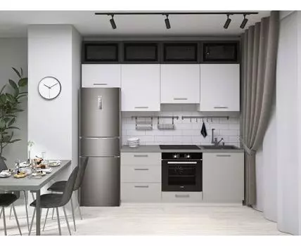 Кухонный гарнитур Модерн 240 см (250,4, 53,8, Прямые, Белый, 240)