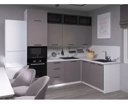 Кухонный гарнитур Модерн 240х160 см (250,4, 160, Угловые, Белый, 240)