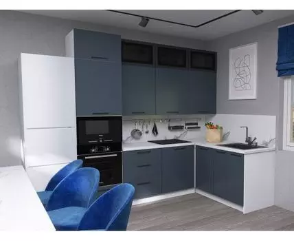 Кухонный гарнитур Модерн 240х160 см (250,4, 160, Угловые, Белый, 240)