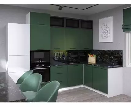 Кухонный гарнитур Модерн 240х160 см (250,4, 160, Угловые, Белый, 240)