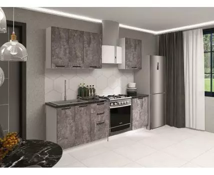 Кухонный гарнитур Модус 150 см (214,4, 50,6, Прямые, Серый, 150)