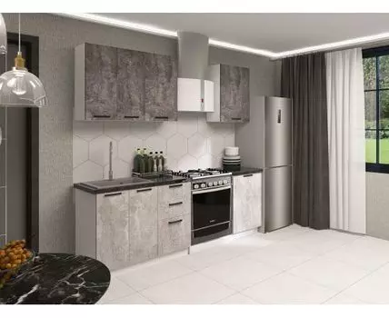 Кухонный гарнитур Модус 150 см (214,4, 50,6, Прямые, Серый, 150)