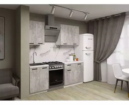 Кухонный гарнитур Модус 150 см (214,4, 50,6, Прямые, Серый, 150)