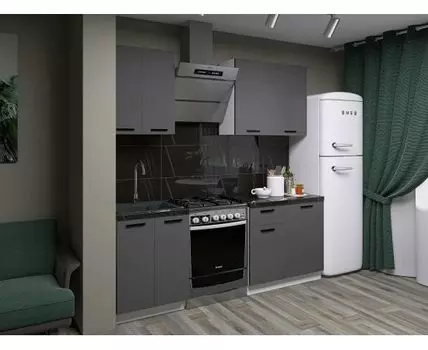 Кухонный гарнитур Модус 150 см (214,4, 50,6, Прямые, Серый, 150)