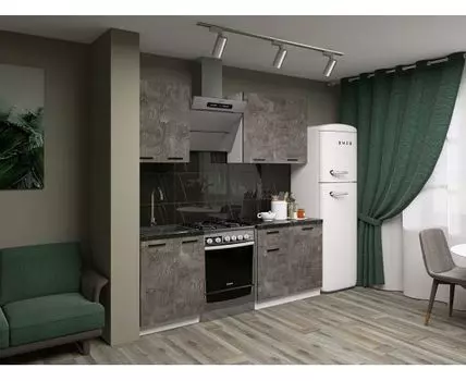 Кухонный гарнитур Модус 150 см (214,4, 50,6, Прямые, Серый, 150)