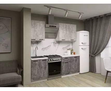 Кухонный гарнитур Модус 150 см (214,4, 50,6, Прямые, Серый, 150)