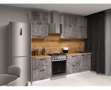 Кухонный гарнитур Модус 180 см (214,4, 50,6, Прямые, Серый, 180)