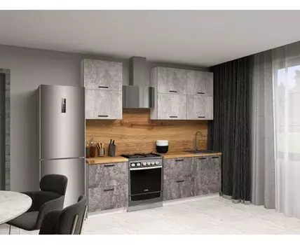 Кухонный гарнитур Модус 180 см (214,4, 50,6, Прямые, Серый, 180)