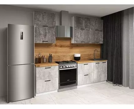 Кухонный гарнитур Модус 180 см (214,4, 50,6, Прямые, Серый, 180)