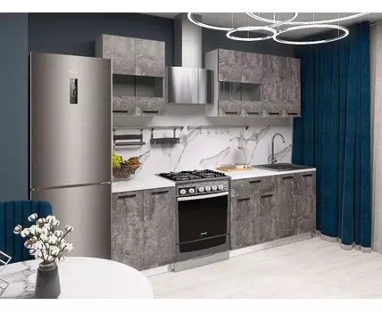 Кухонный гарнитур Модус 180 см (214,4, 50,6, Прямые, Серый, 180)