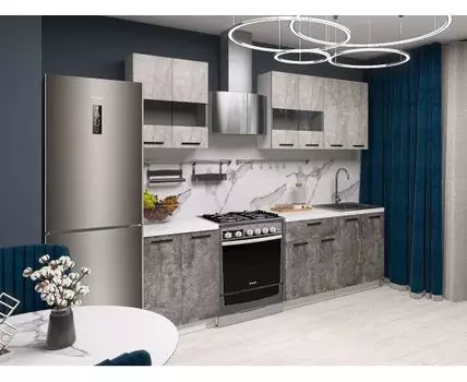 Кухонный гарнитур Модус 180 см (214,4, 50,6, Прямые, Серый, 180)