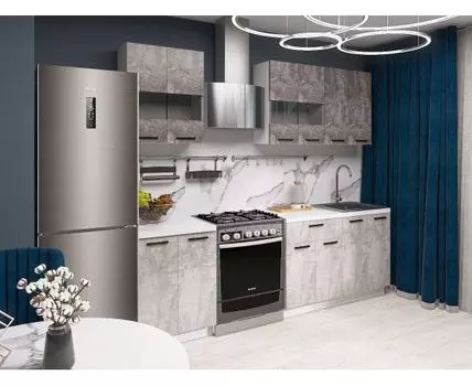 Кухонный гарнитур Модус 180 см (214,4, 50,6, Прямые, Серый, 180)