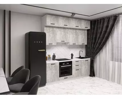 Кухонный гарнитур Модус 210 см (250,4, 53,8, Прямые, Серый, 210)