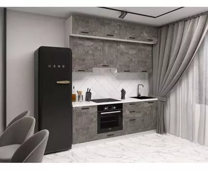 Кухонный гарнитур Модус 210 см (250,4, 53,8, Прямые, Серый, 210)