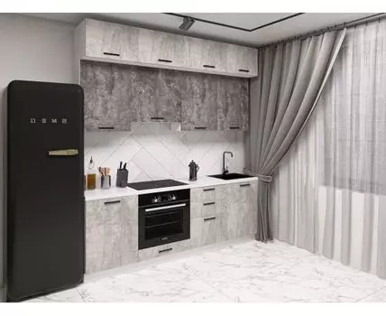 Кухонный гарнитур Модус 210 см (250,4, 53,8, Прямые, Серый, 210)