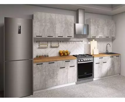 Кухонный гарнитур Модус 240 см (214,4, 53,8, Прямые, Серый, 240)